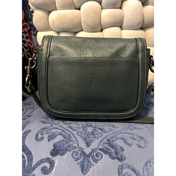Coach Forest Green Horse and Carriage Saddle Bag - Picture 3 of 16